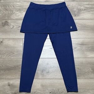 Sofibella 12” Skirt Leggings High Rise Skort Capri Navy Blue Size Large